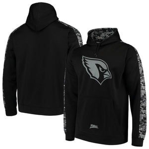 Men's Arizona Cardinals Zubaz Black Digi Camo Pullover Hoodie