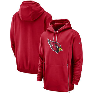 Men's Arizona Cardinals Nike Cardinal Sideline Performance Player Pullover Hoodie