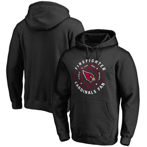 Men's Arizona Cardinals NFL Pro Line Firefighter Black Pullover Hoodie