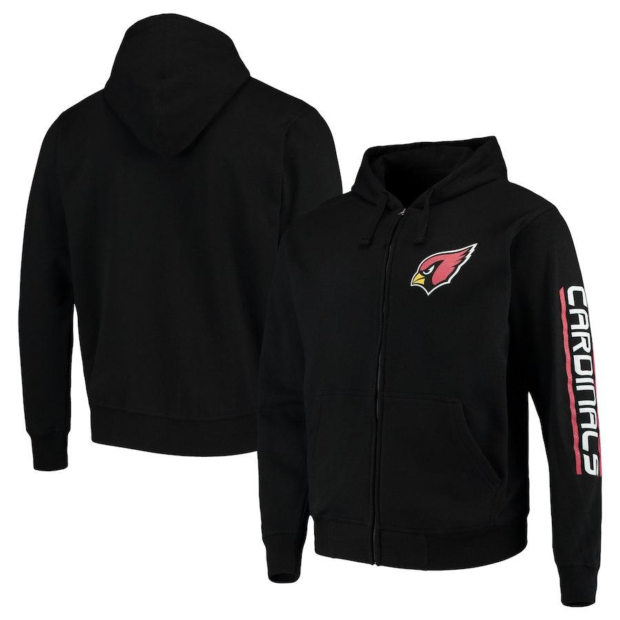 Men's Arizona Cardinals G-III Sports by Carl Banks Black Post Route Full-Zip Hoodie