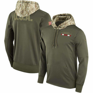 Men's Arizona Cardinals Nike Olive Salute to Service Sideline Therma Pullover Hoodie