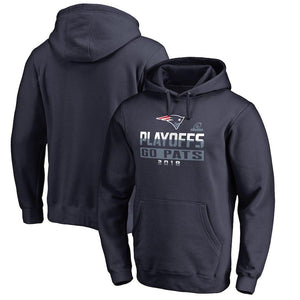 New England Patriots 2018 NFL Playoffs Bound Coin Toss Pullover Hoodie – Navy Super Bowl