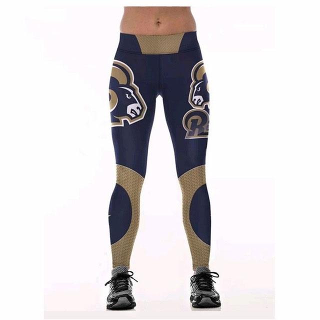 LOS ANGELES RAMS SUPER BOWL SLIM FITNESS 3D PRINTING LEGGINGS