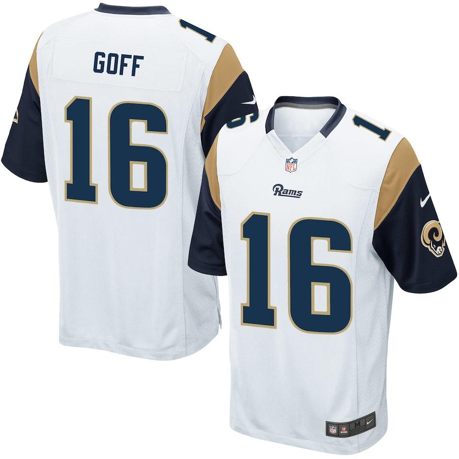 JARED GOFF LOS ANGELES RAMS SUPER BOWL YOUTH GAME JERSEY - WHITE 2018/2019