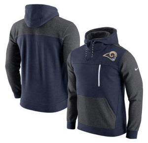 LOS ANGELES RAMS SUPER BOWL AV15 FLEECE PULLOVER HOODIE - NAVY CHRISTMAS GIFT