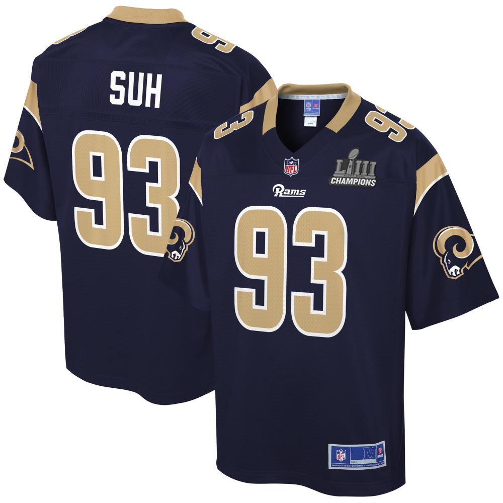 NDAMUKONG SUH LOS ANGELES RAMS SUPER BOWL NFL PLAYER JERSEY – NAVY
