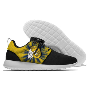 MEN LOS ANGELES RAMS SUPER BOWL ROSHE STYLE LIGHTWEIGHT RUNNING SHOES - BLACK AND YELLOW